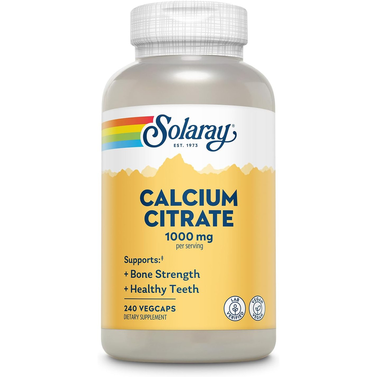 Solaray Calcium Citrate 1000mg - 240 Capsules 27$