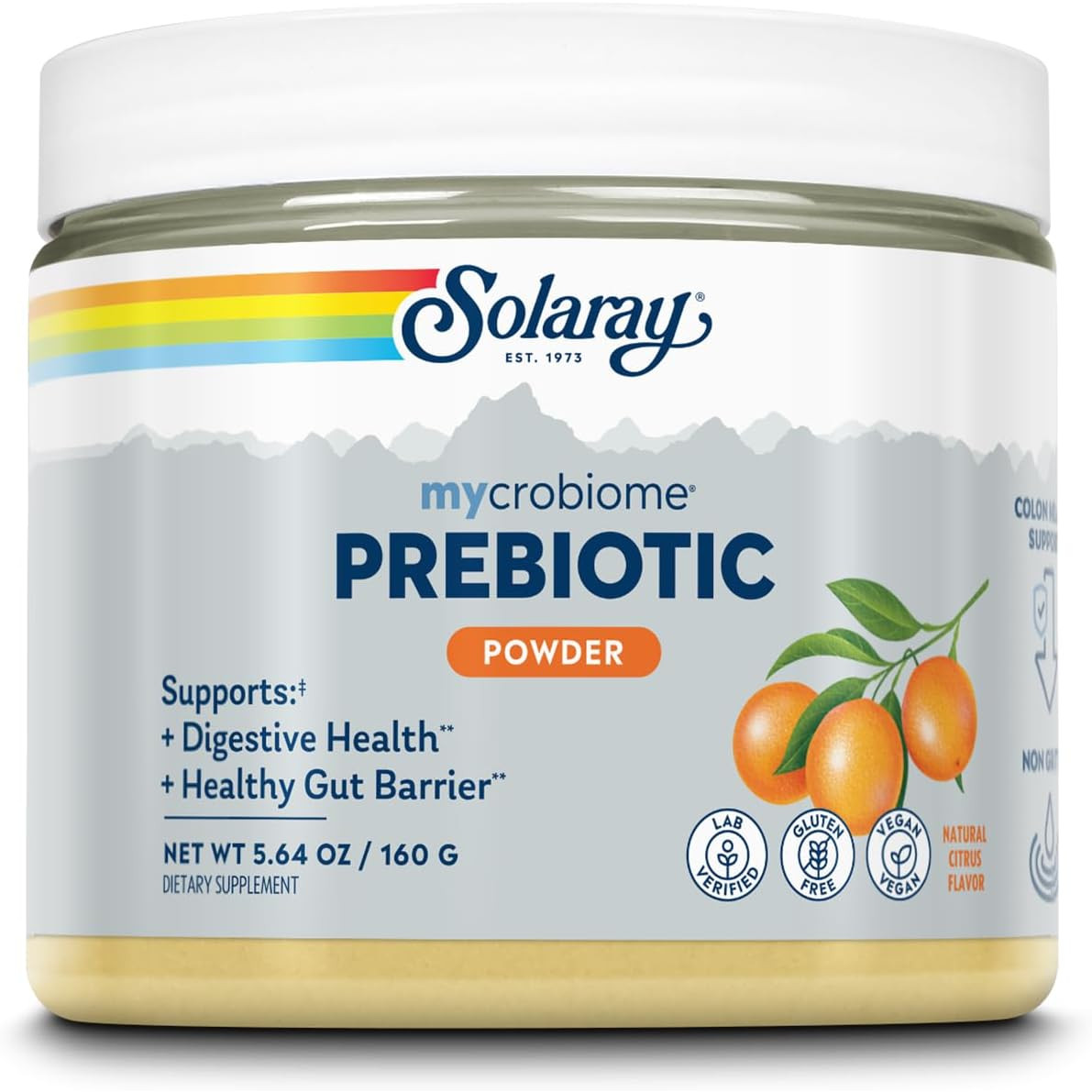 Solaray Microbiome Prebiotic Citrus - 160 Grams 38$