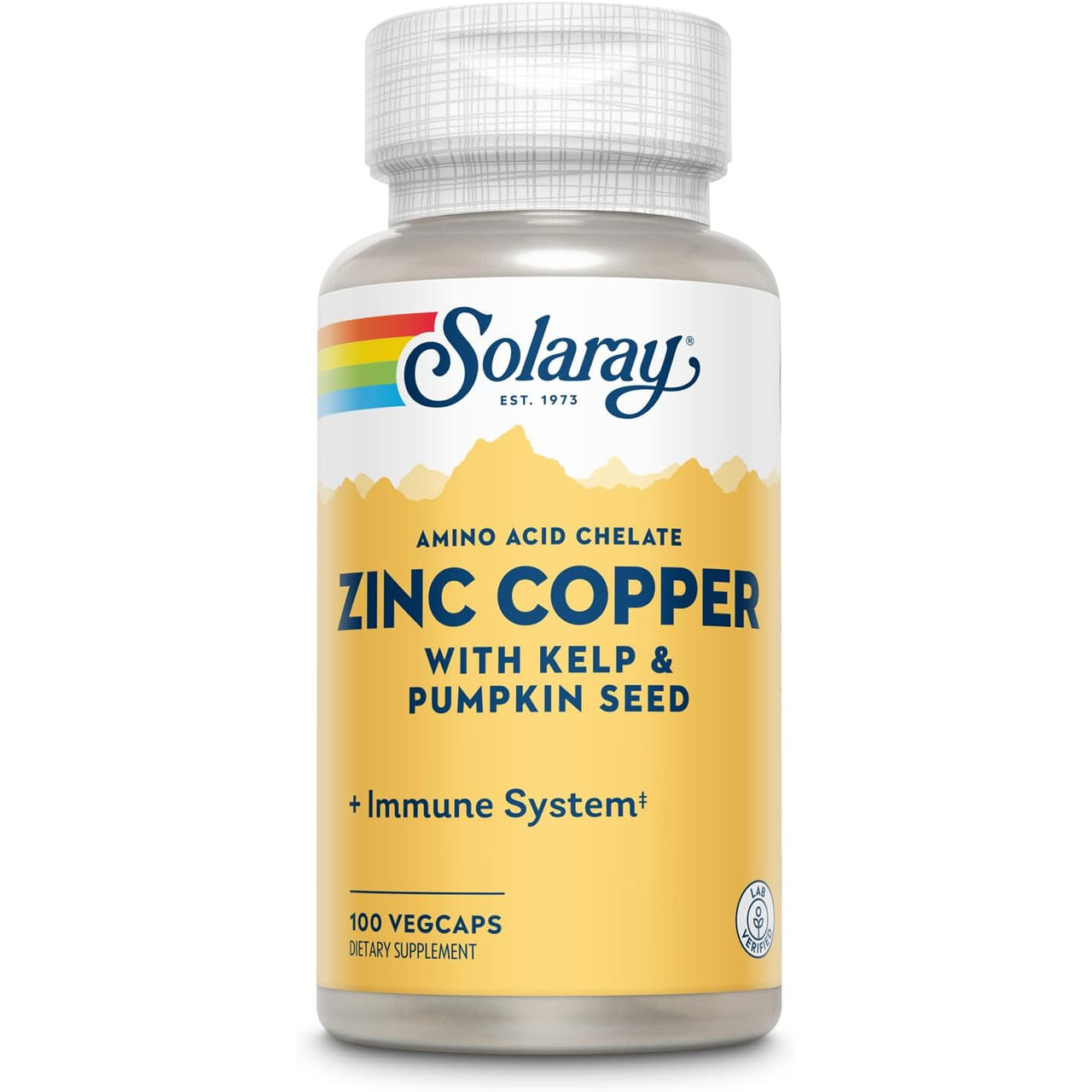 Solaray Zinc Copper Amino Acid Chelate - 100 Capsules 14$