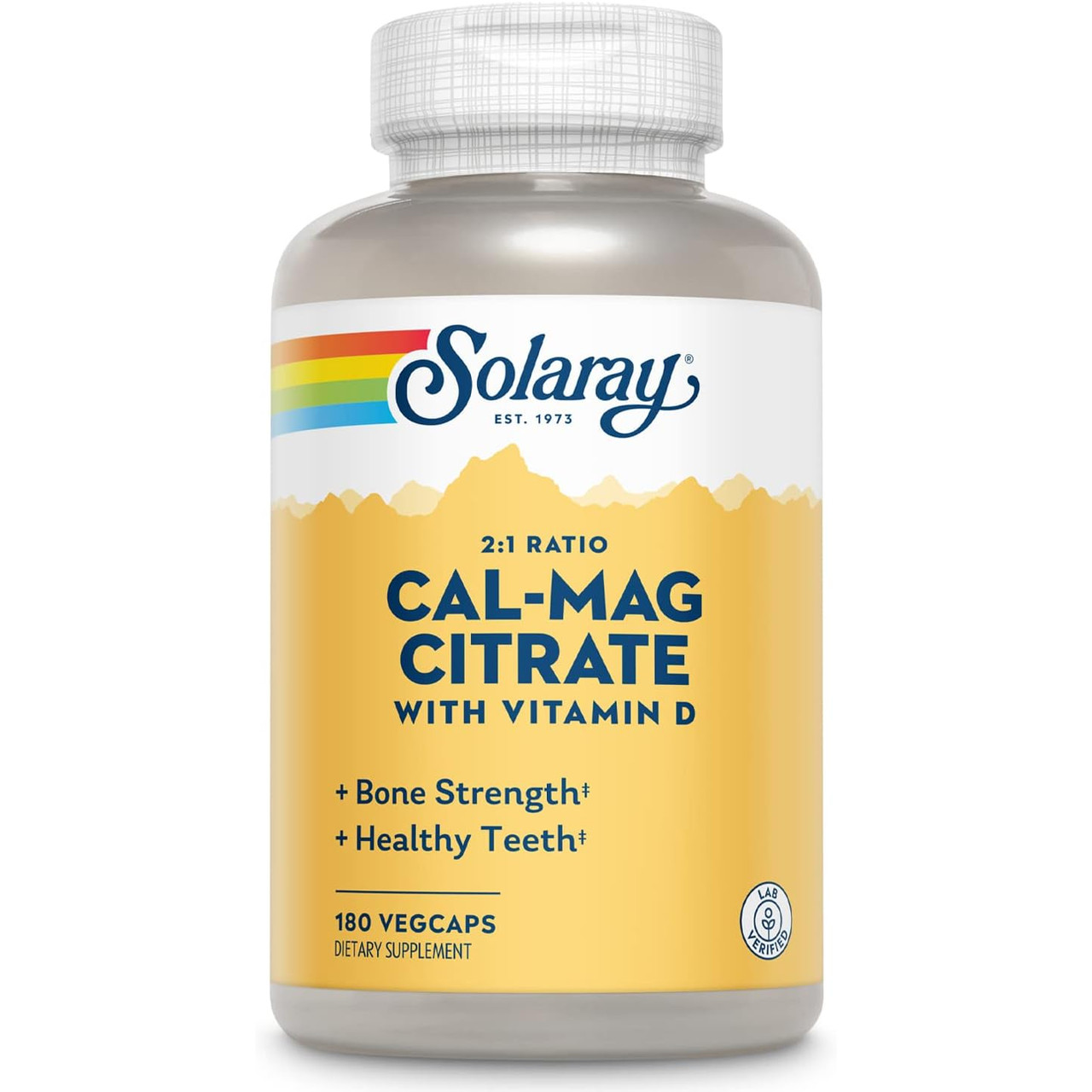 Solaray Cal Mag D-3 Citrate 21 - 180 Capsules 28$