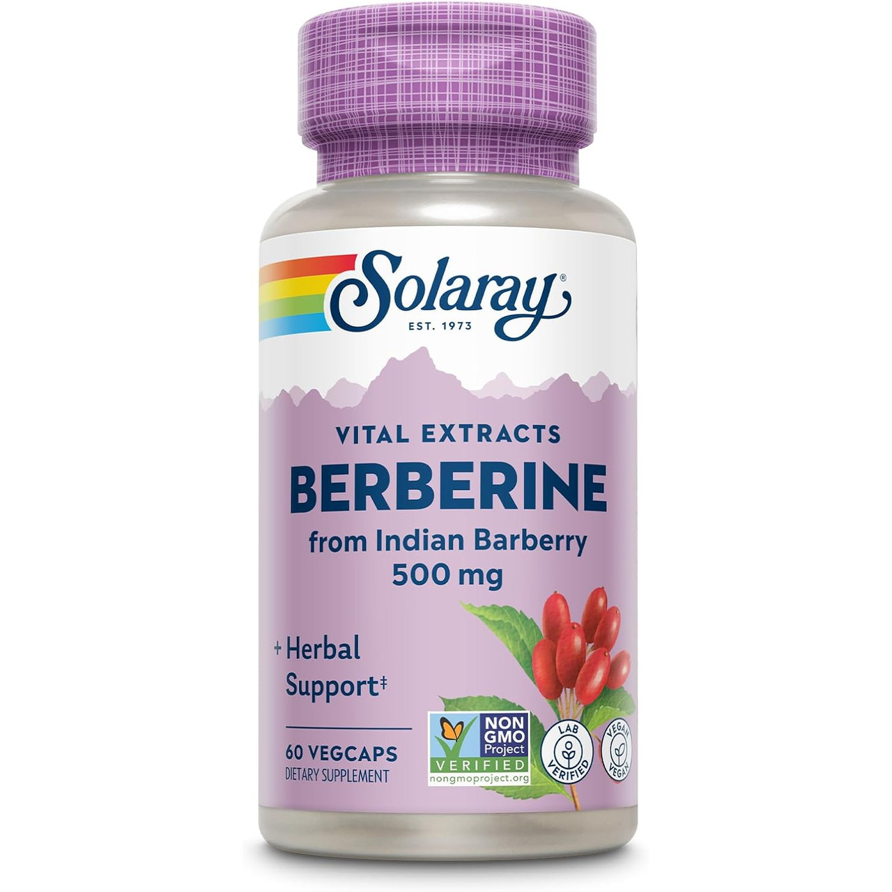Solaray Berberine 500mg - 60 Capsules 30$