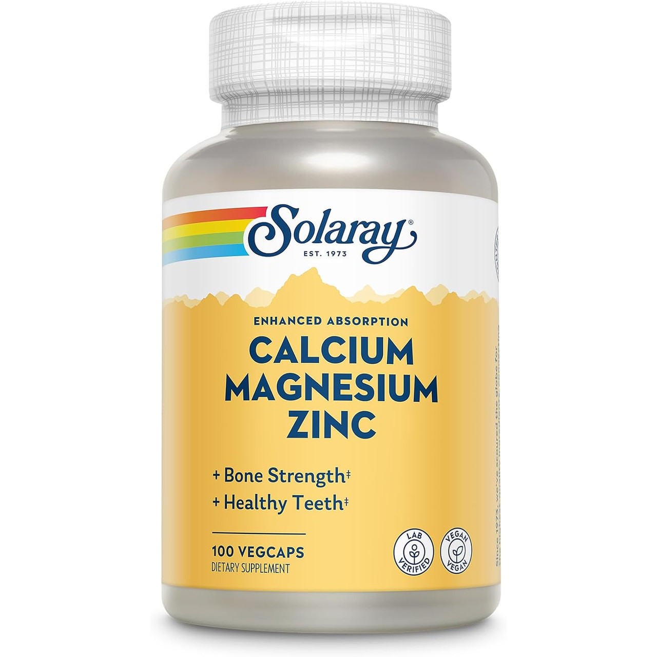 Solaray Calcium Magnesium Zinc - 100 Capsules 15$
