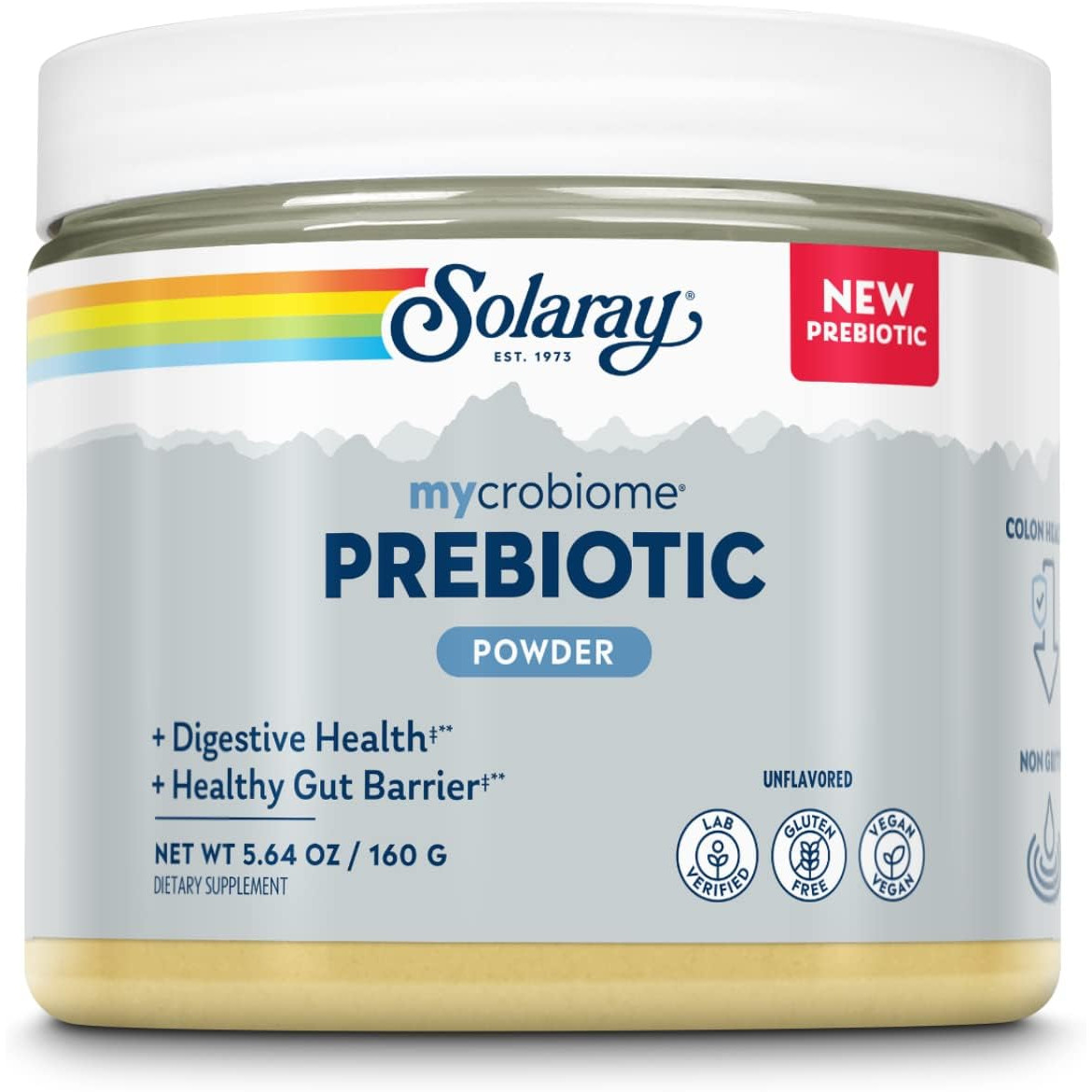 Solaray Microbiome Prebiotic Unflavored - 160 Grams 38$
