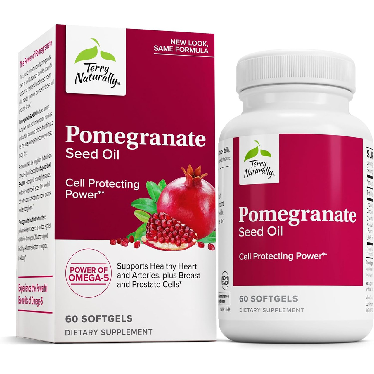 Terry Naturally Pomegranate Seed Oil - 60 Softgels 40$