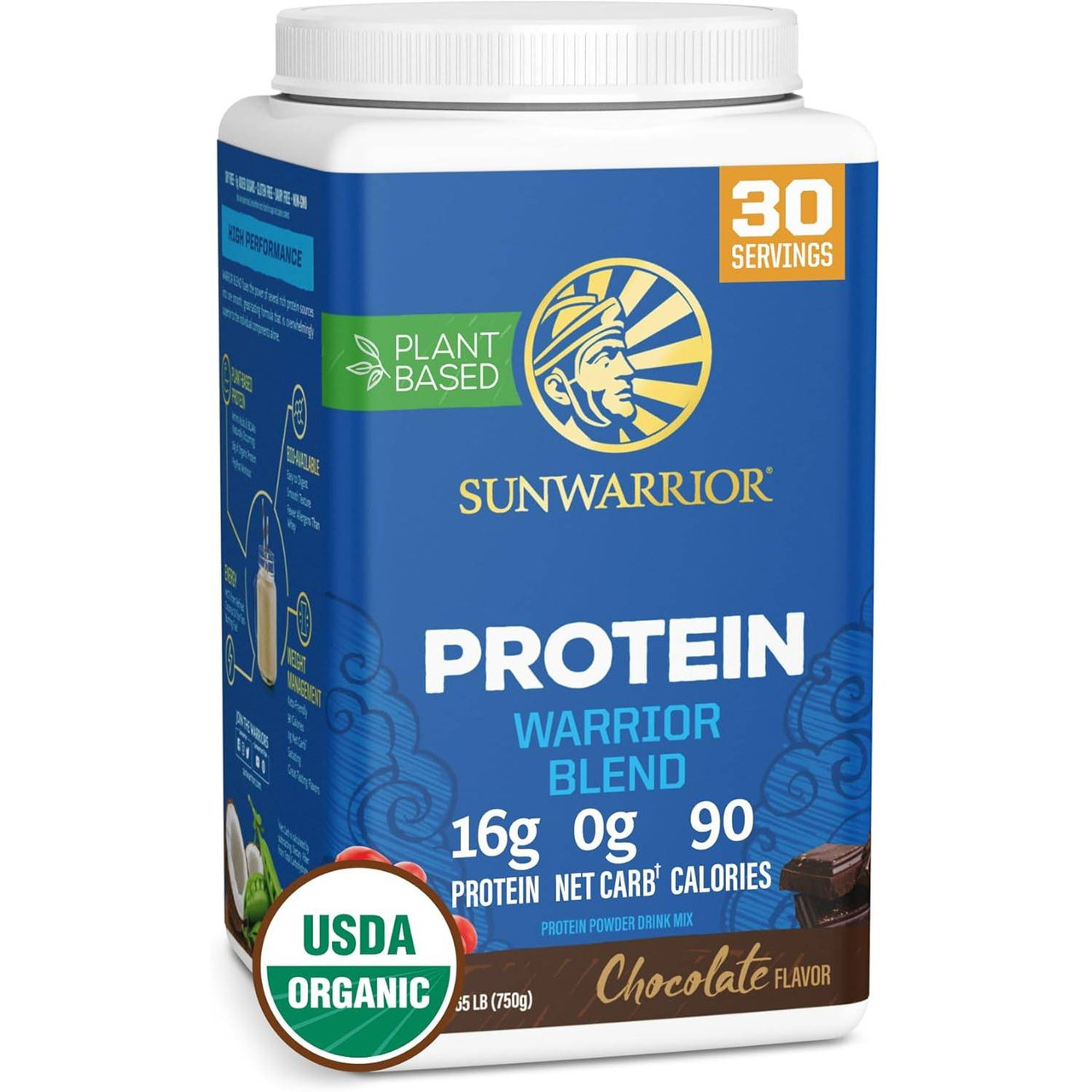 Sunwarrior Warrior Blend Organic Chocolate - 750 Grams 50$
