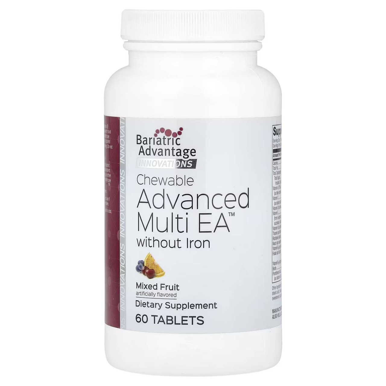 Bariatric Advantage Chewable Advanced Multi EA without Iron Mixed Fruit - 30 Tablets 42$