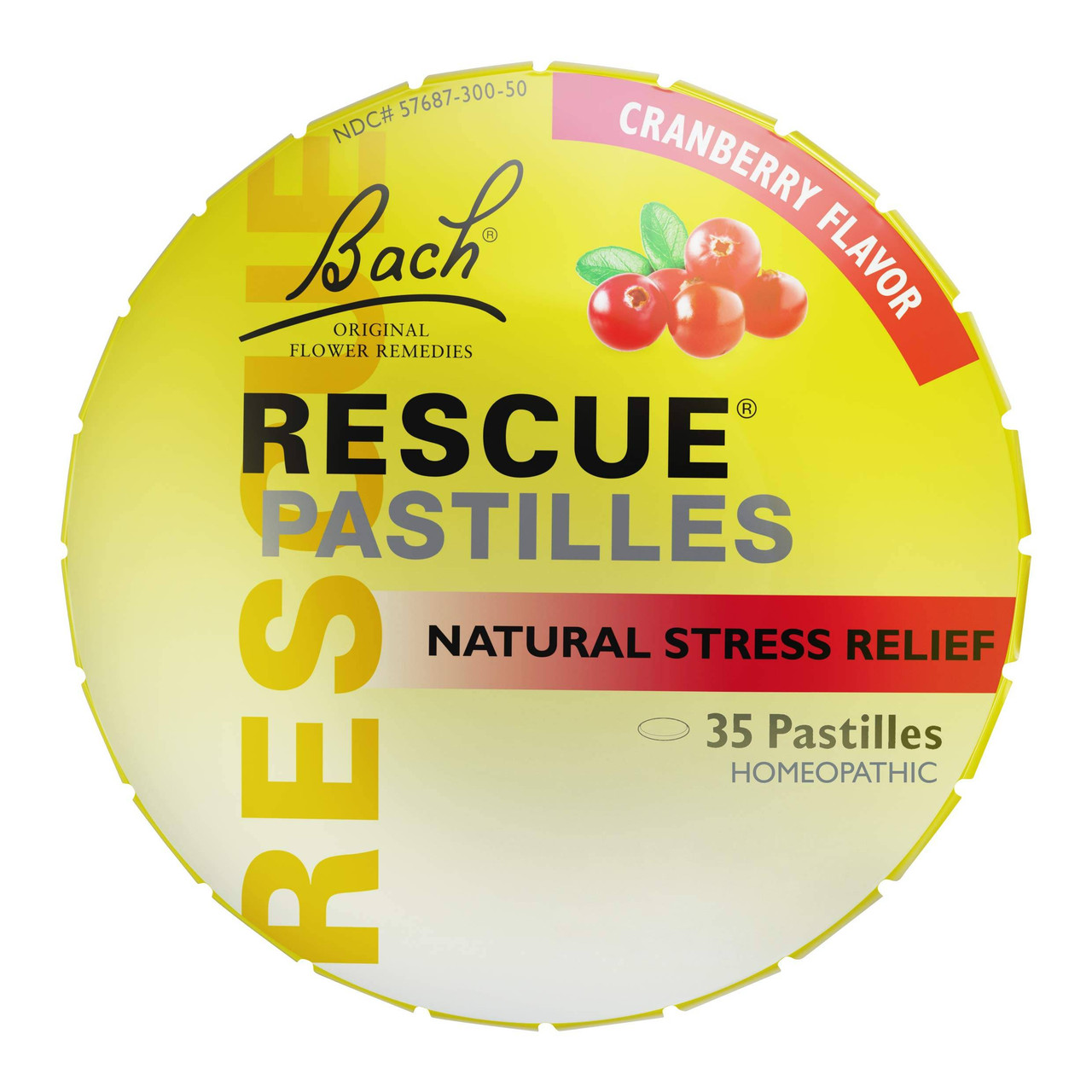 Bach Rescue Pastilles Cranberry - 35 Lozenges 12$