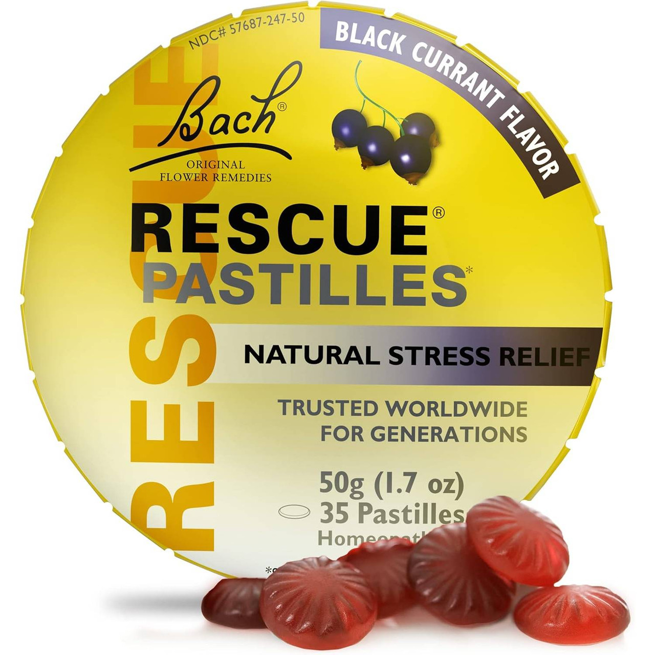 Bach Rescue pastilles Black Currant - 35 Lozenges 12$