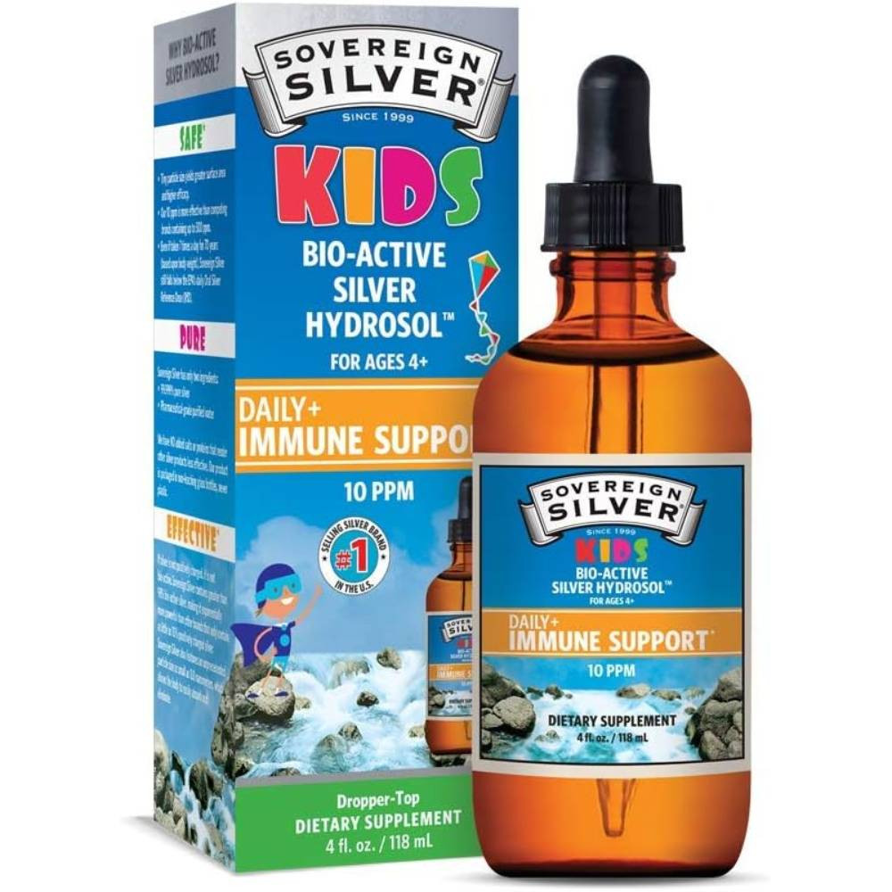 Sovereign Silver Bio-Active Silver Hydrosol Immune Kids Dropper - 118 Milliliters 25$