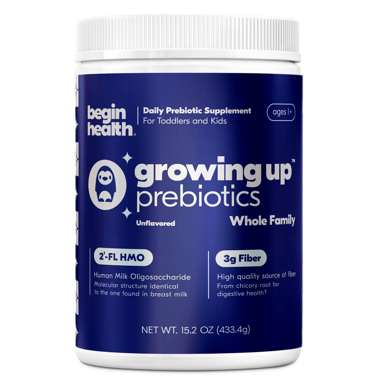 Begin Health Growing Up Prebiotics Whole Family Jar - 435 Grams