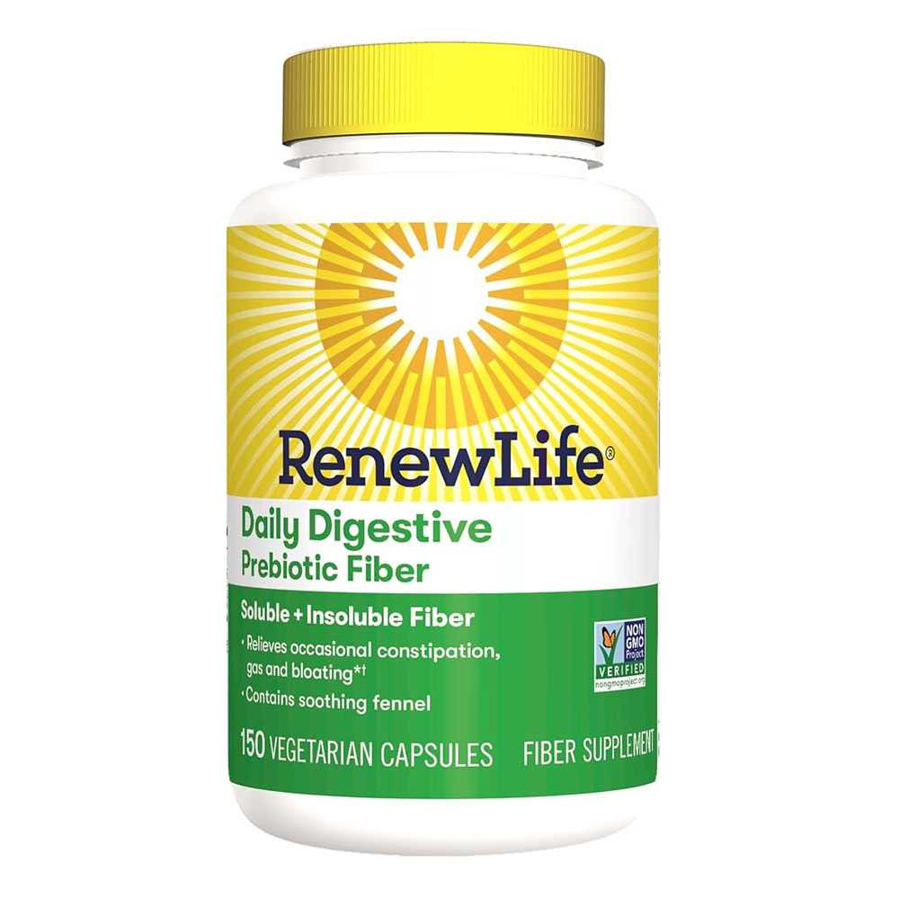 Renew Life Daily Digestive Prebiotic Fiber - 150 Capsules