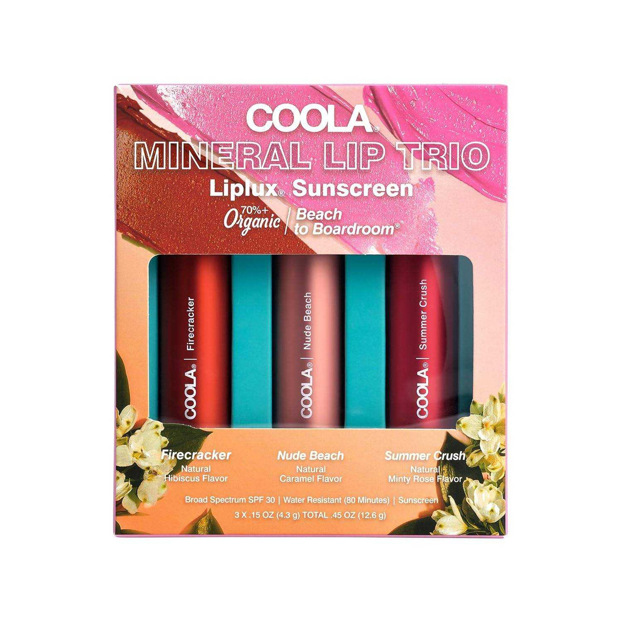 Coola Mineral Liplux Trio Lip Balm SPF 30 Coola Mineral Liplux Trio Lip Balm SPF 30