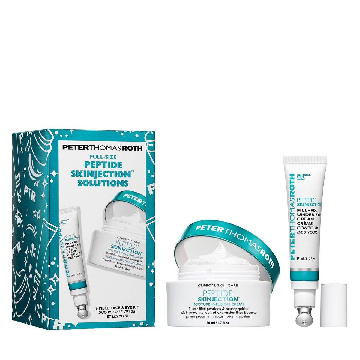 Peter Thomas Roth Full-Size Peptide Skinjection Solutions Face Eye Kit Duo 56$