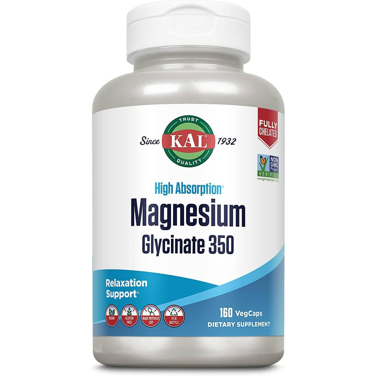 KAL Magnesium Glycinate 350 - 160 Capsules