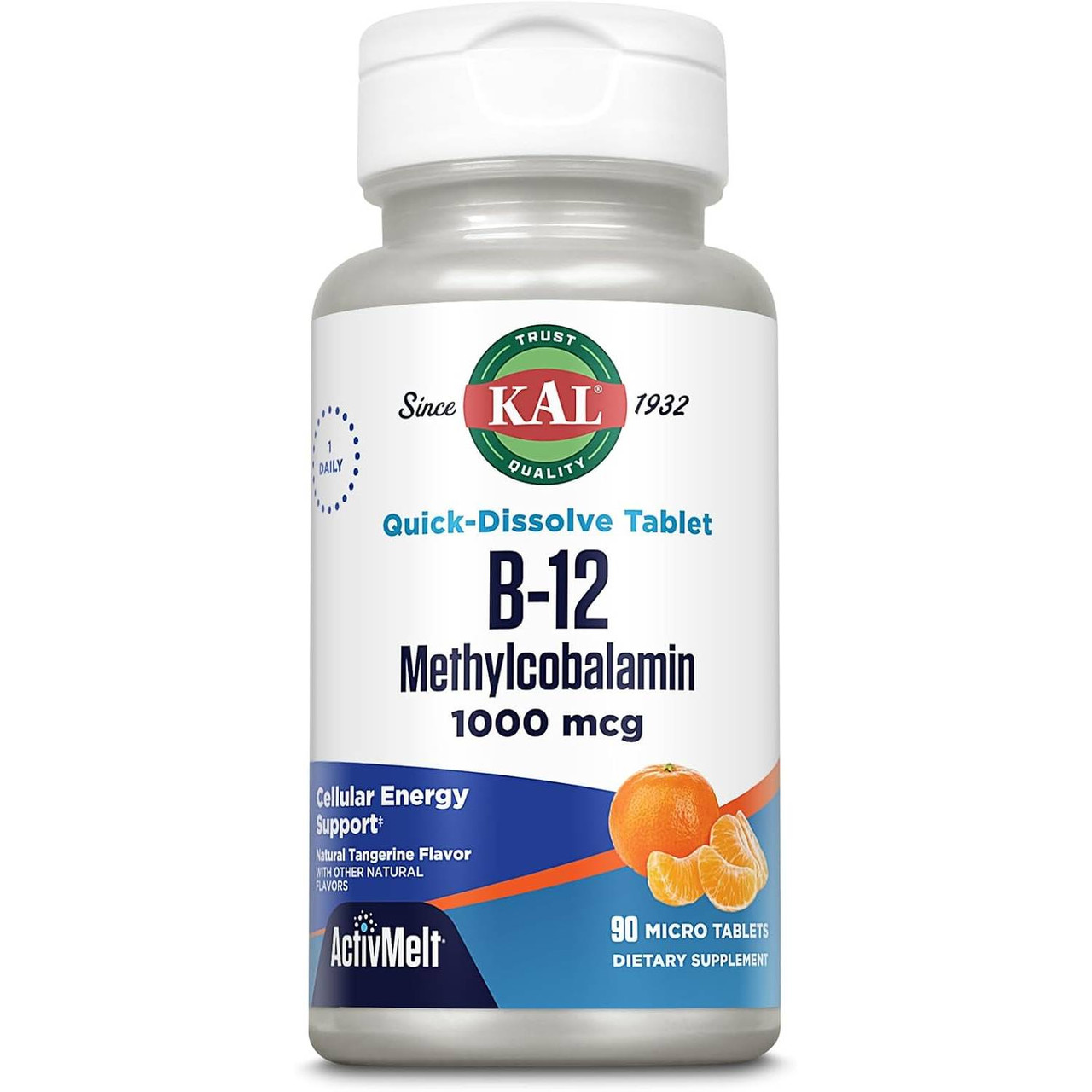 KAL Supplements B-12 Methyl 1000 mcg Tangerine - 90 Tablets
