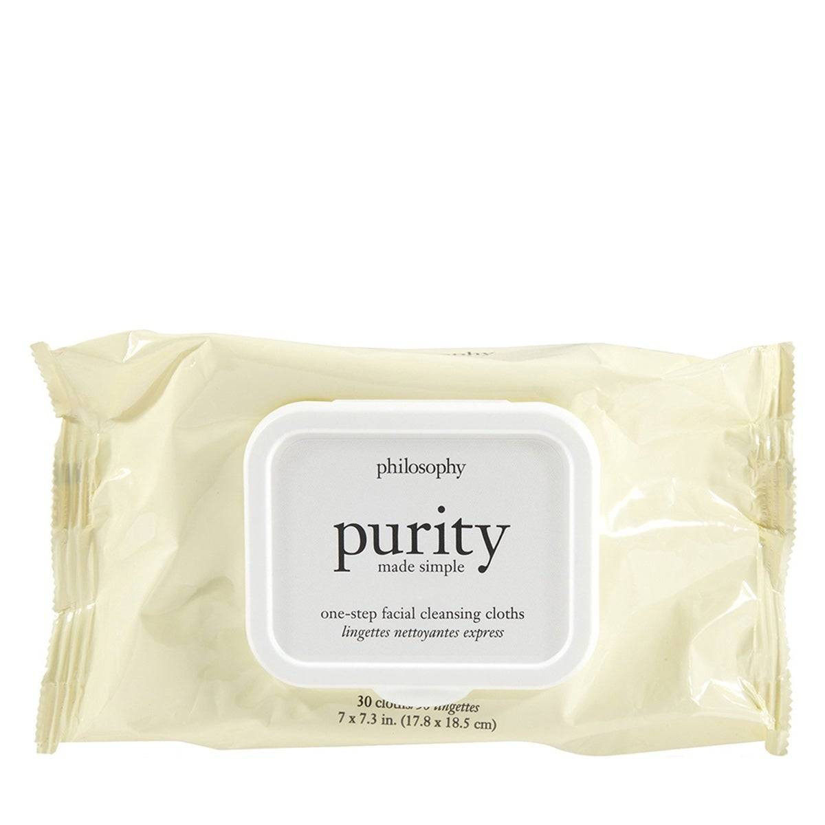 philosophy Purity Made Simple One-Step Facial Cleansing Cloths - 30-Pack 18$