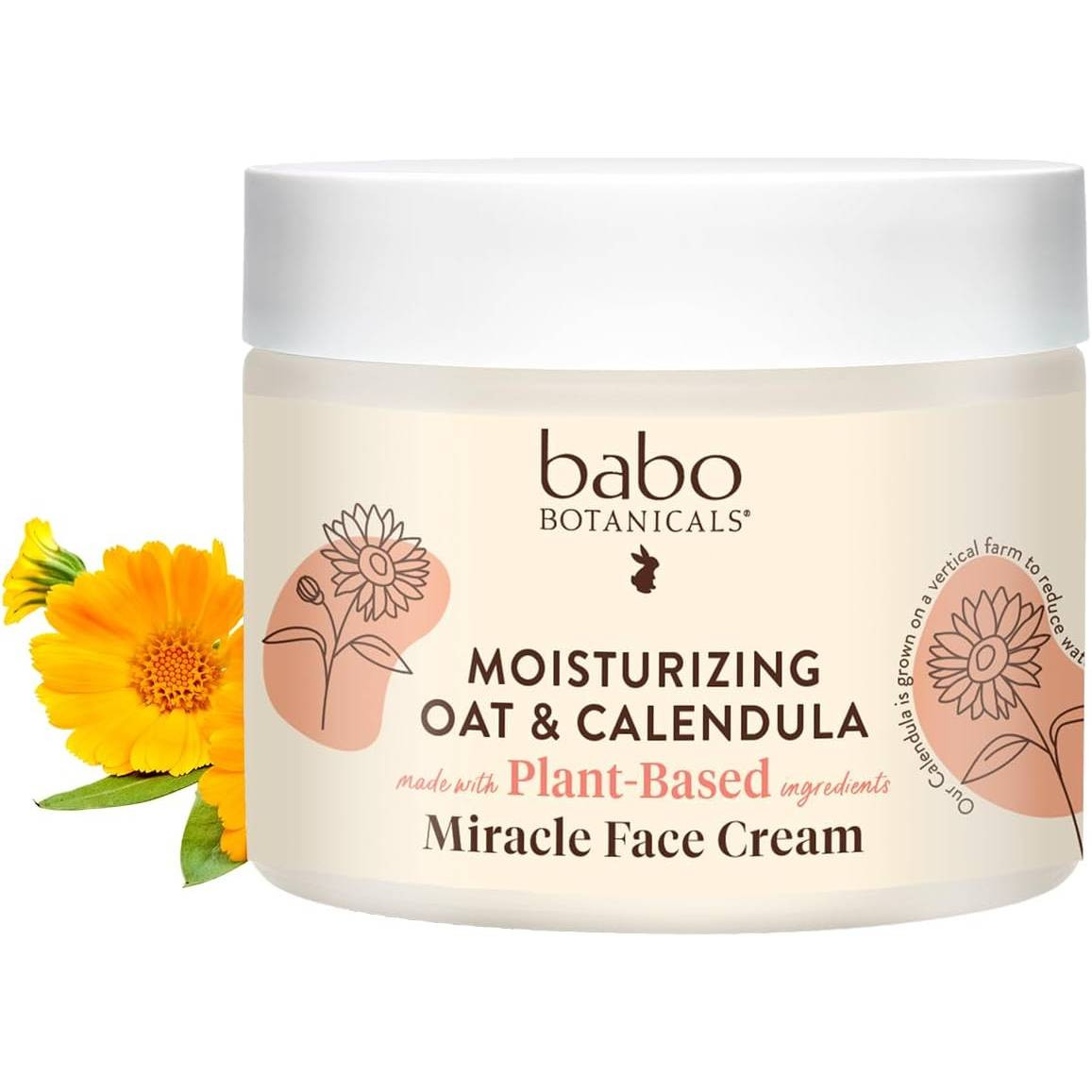 Babo Botanicals Miracle Moisturizing Face Cream - Oatmilk Calendula 18$