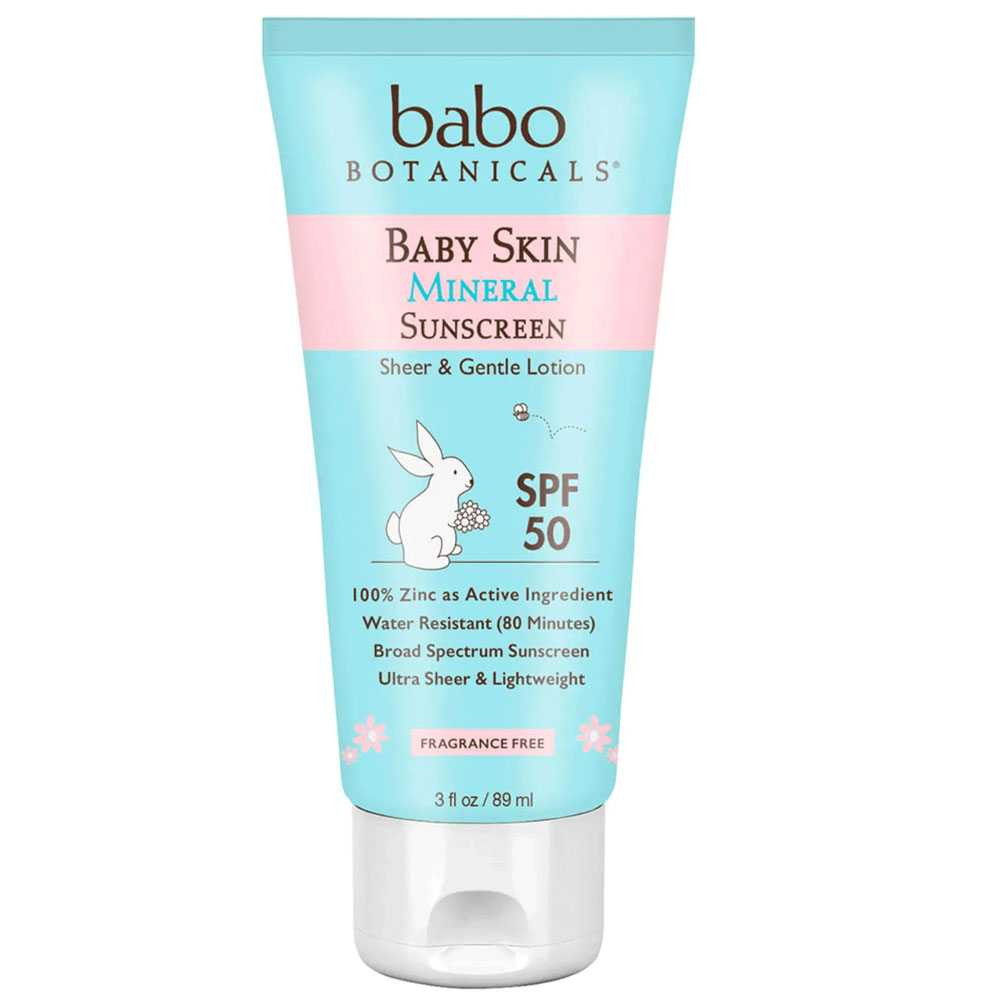 Babo Botanicals Baby Skin Mineral Sunscreen SPF 50 Lotion - Fragrance Free