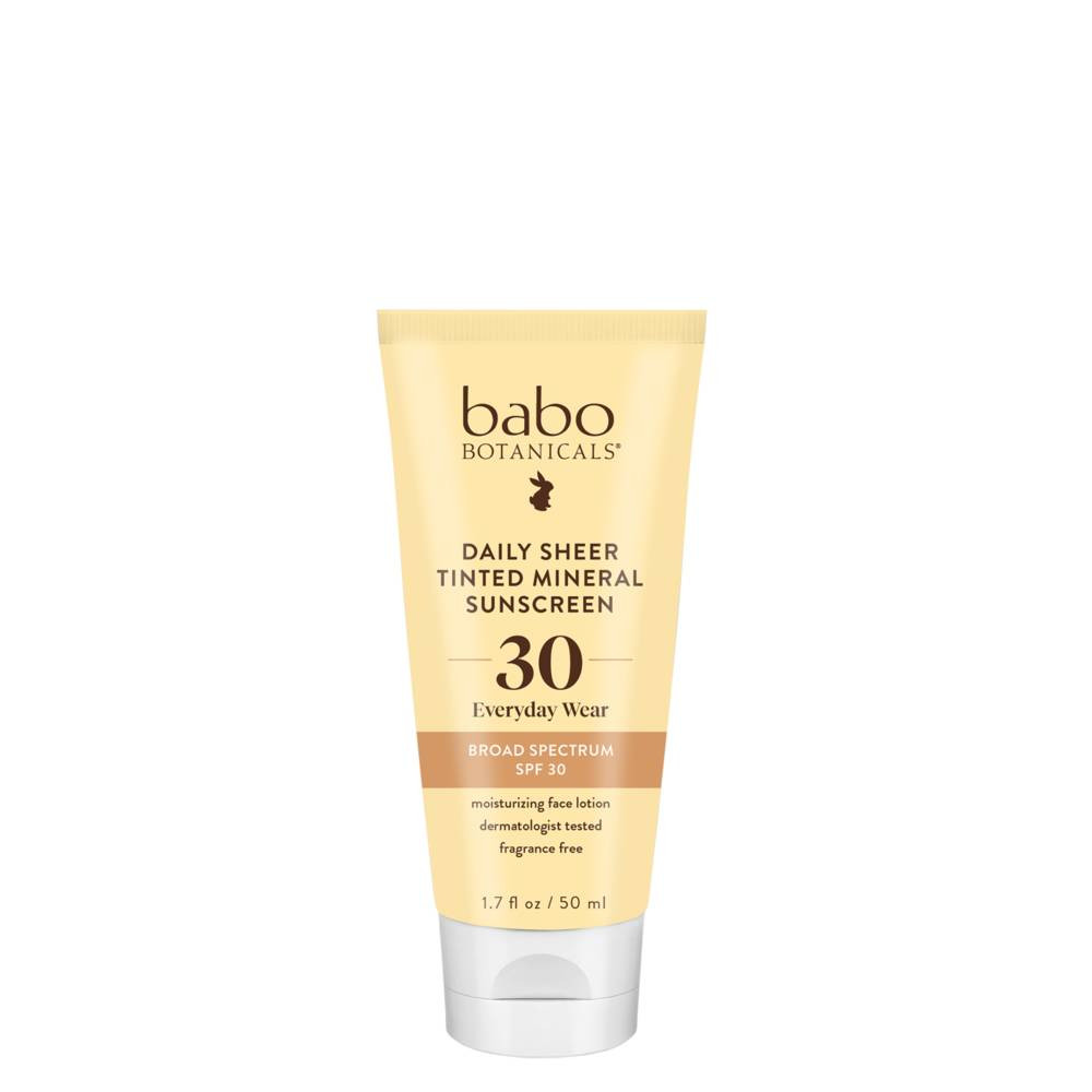 Babo Botanicals Daily Sheer Tinted Face Mineral Sunscreen SPF 30 24$