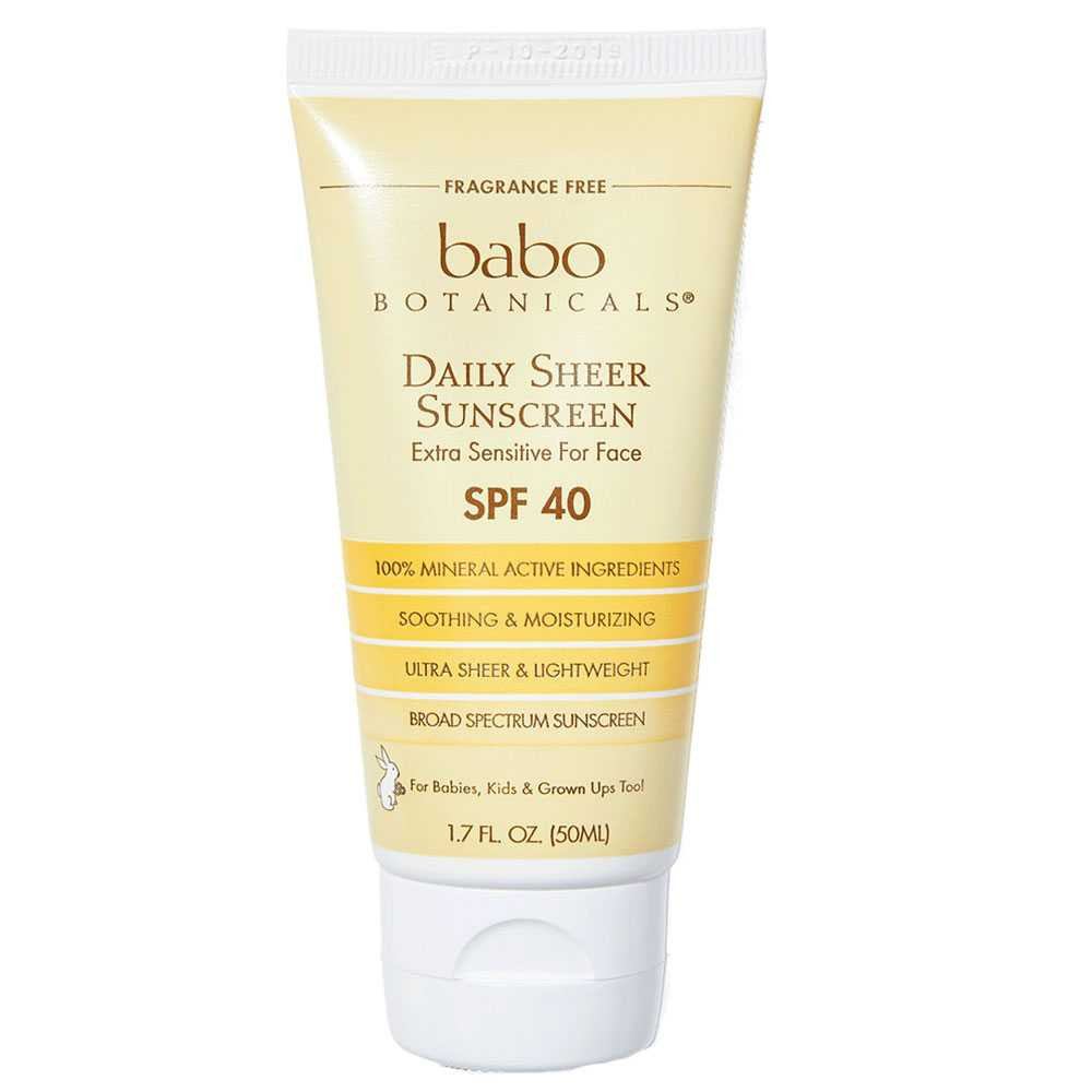 Babo Botanicals Daily Sheer Face Mineral Sunscreen SPF 40