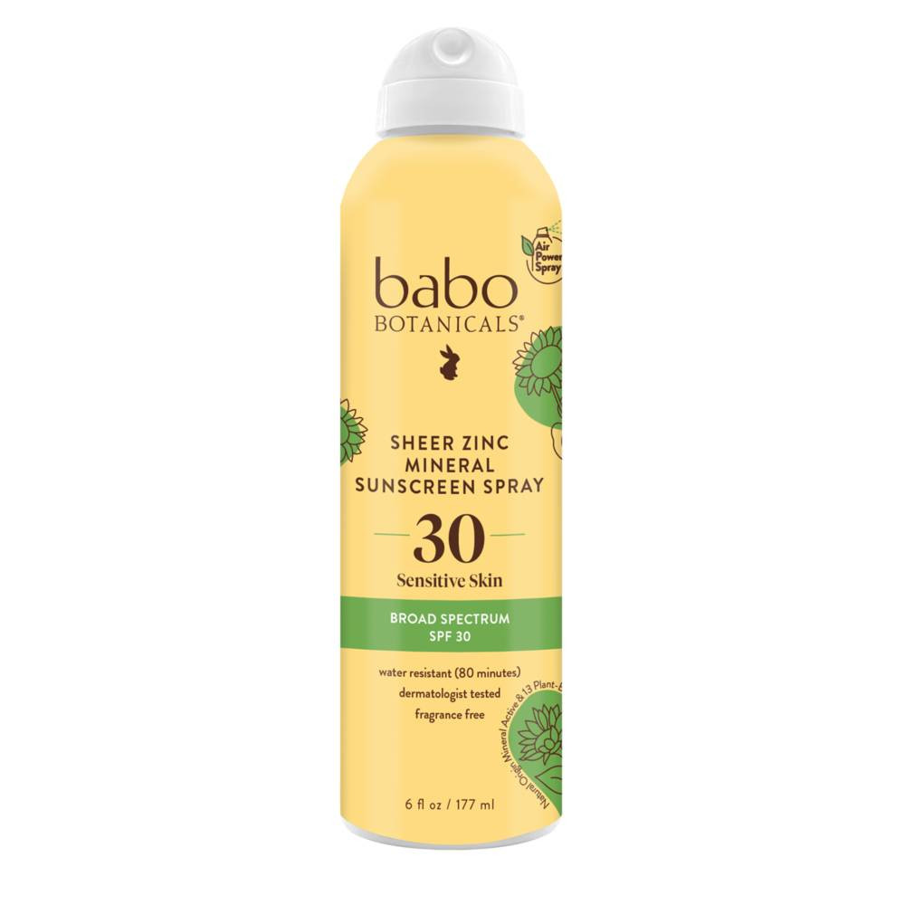 Babo Botanicals Sheer Zinc Continuous Spray Sunscreen SPF 30 22$