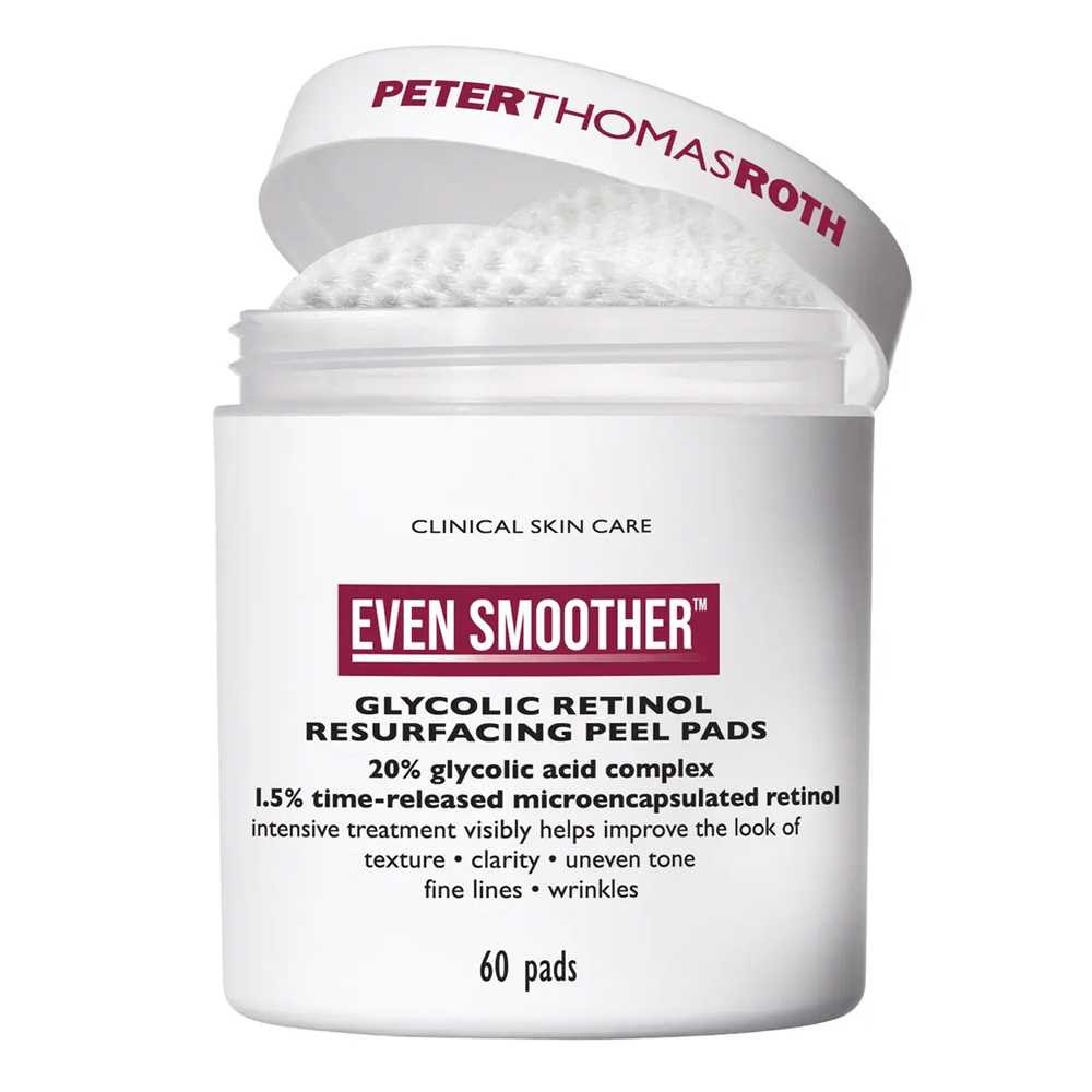 Peter Thomas Roth Even Smoother Glycolic Retinol Resurfacing Peel Pads 52$