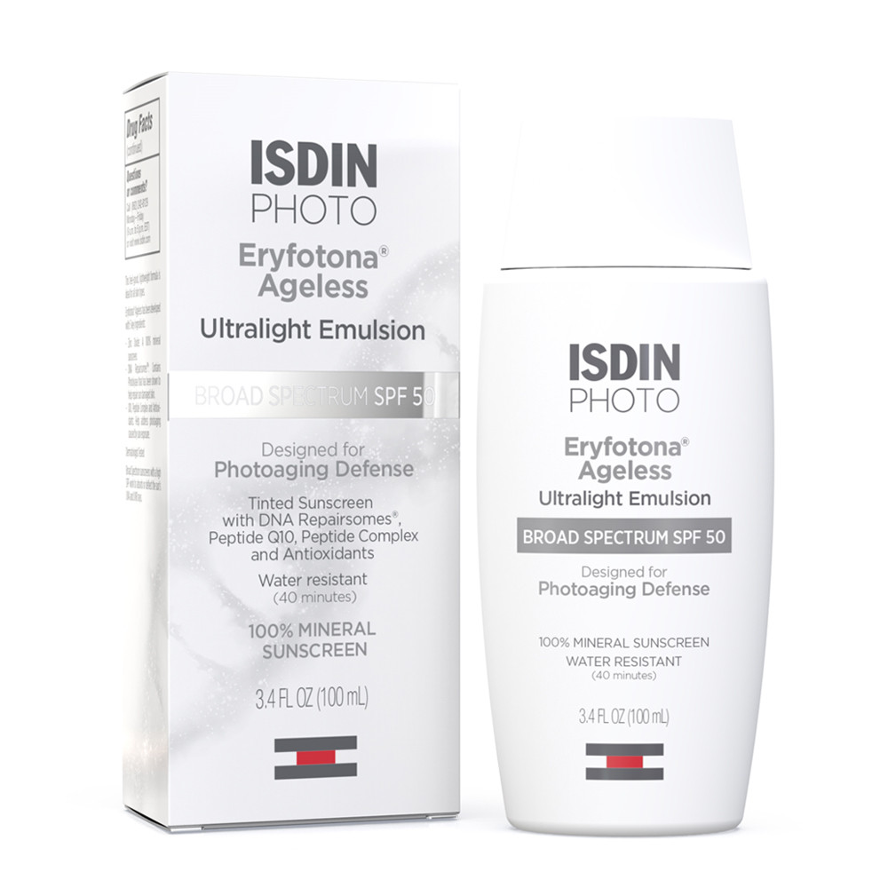 Isdin Eryfotona Ageless Ultralight Tinted Mineral Spf 50 Sunscreen 3.4 oz