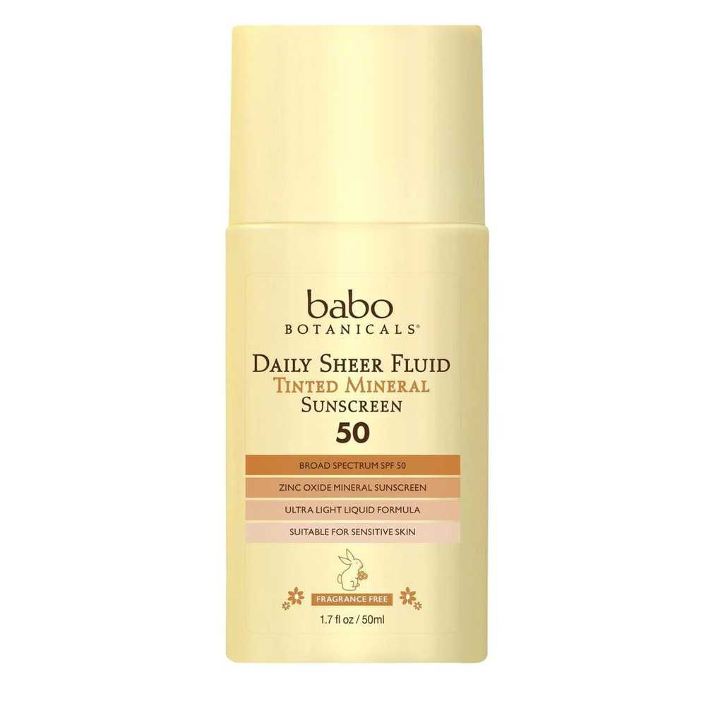 Babo Botanicals SPF 50 Daily Sheer Fluid Tinted Sunscreen