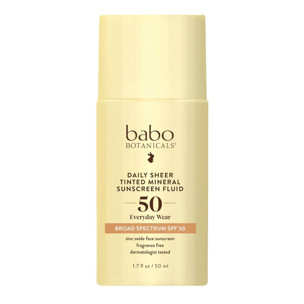 Babo Botanicals SPF 50 Daily Sheer Fluid Tinted Sunscreen 25$