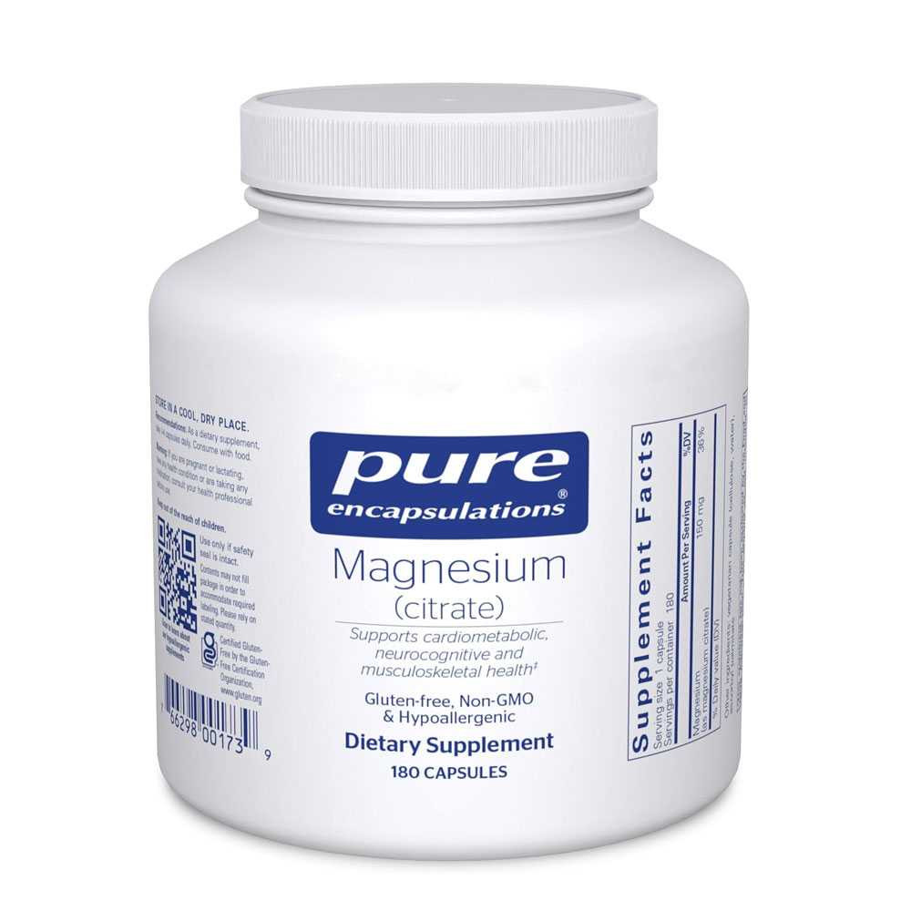 Pure Encapsulations Magnesium Citrate - 180 Capsules