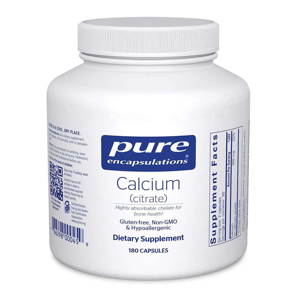 Pure Encapsulations Calcium (Citrate) - 180 Capsules