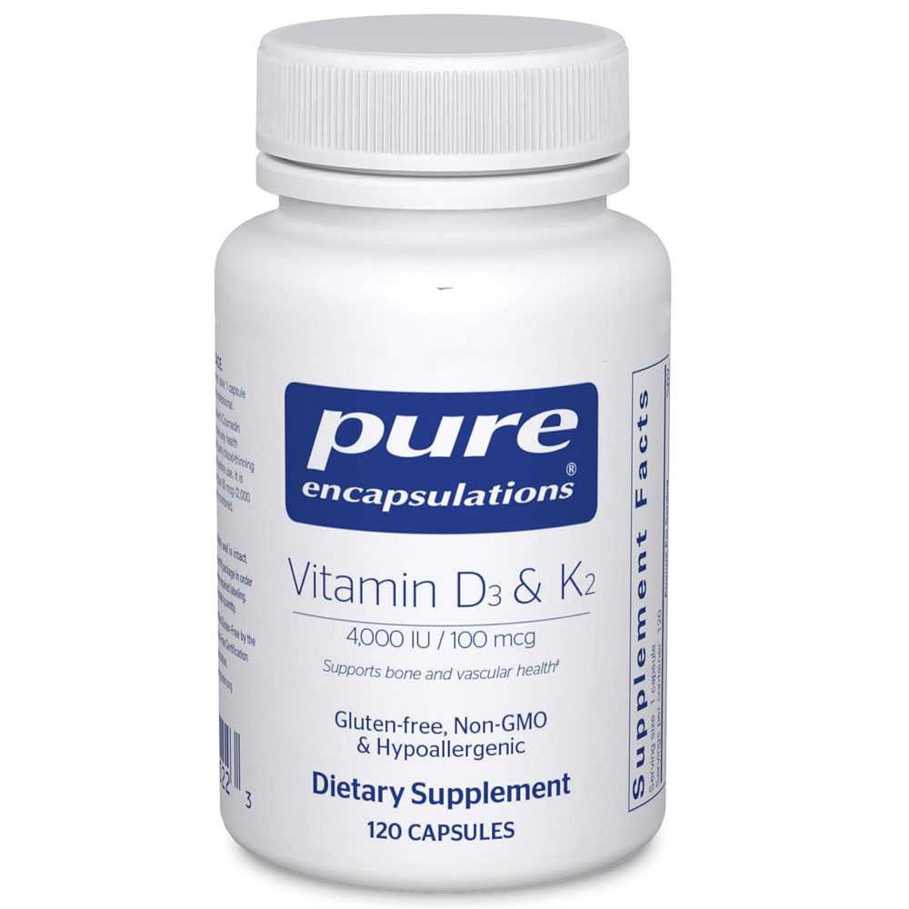 Pure Encapsulations Vitamin D3 & K2 - 120 Capsules