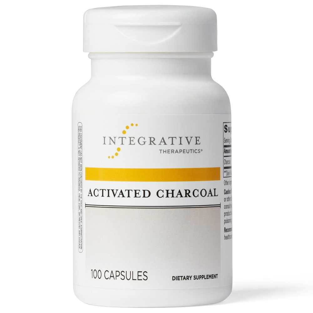 Integrative Therapeutics Activated Charcoal - 100 Capsules