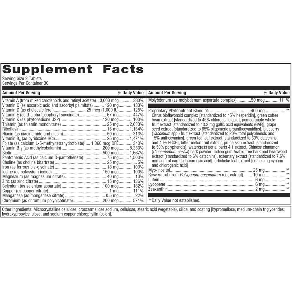 Metagenics PhytoMulti Tablets with Iron - 60 Tablets
