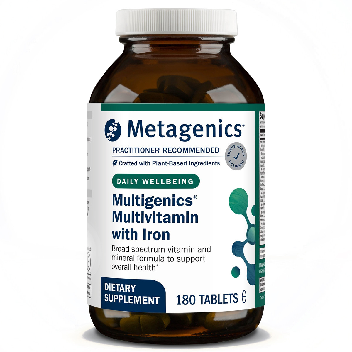 Metagenics Multigenics with Iron - 180 tablets 59$