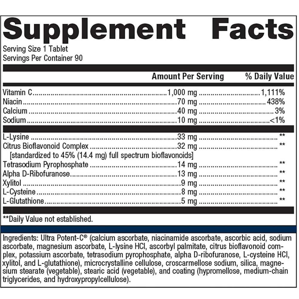 Metagenics Ultra Potent-C 1000 - 90 Tablets