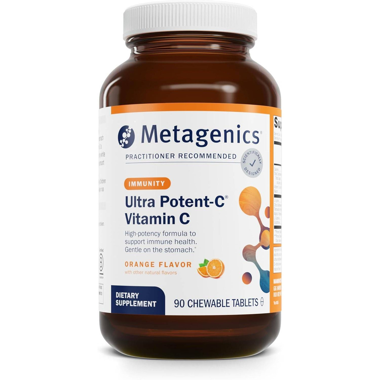 Metagenics Ultra Potent-C Orange Blast Flavor - 90 Chewable Tablets 29$