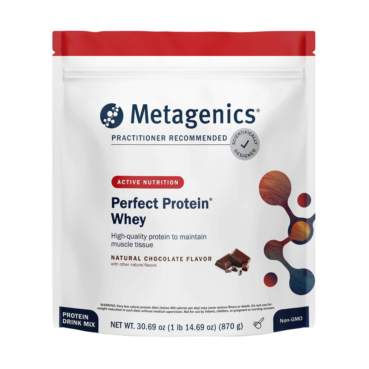 Metagenics Perfect Protein Whey Chocolate Flavor - 30 Servings