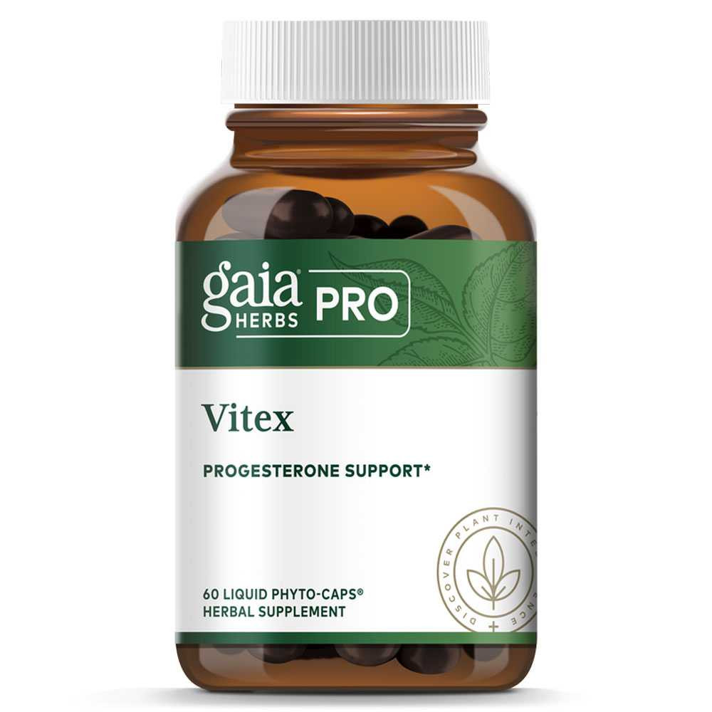 Gaia Herbs PRO Vitex Progesterone Support - 60 Capsules 25$