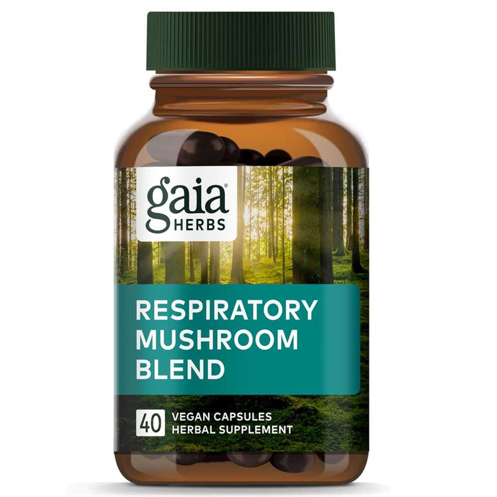 Gaia Herbs PRO Respiratory Mushroom Blend - 40 Capsules 33$