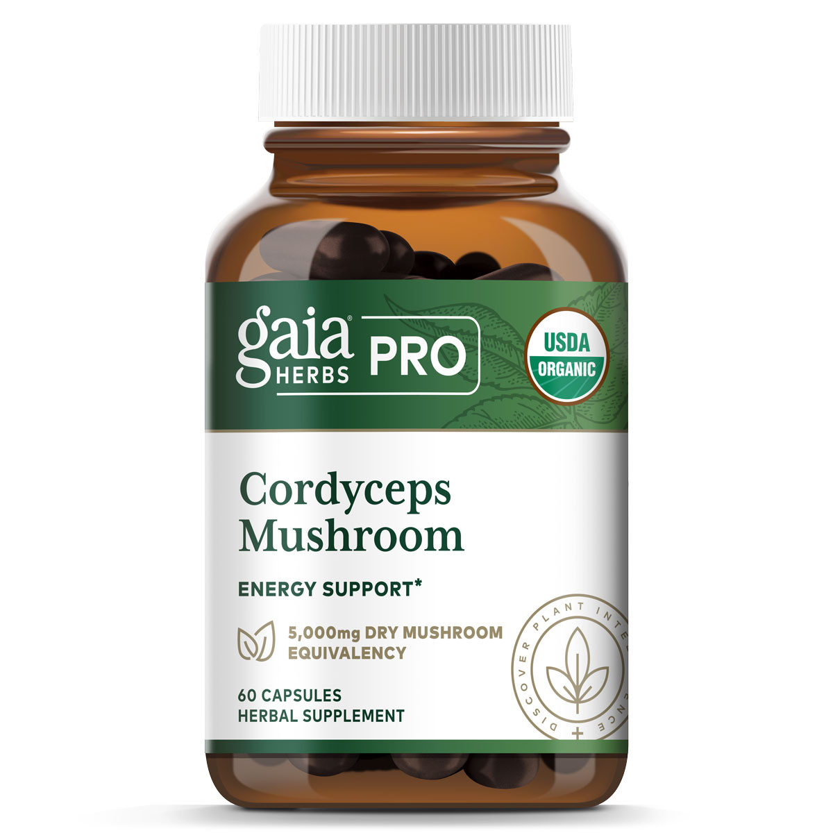 Gaia Herbs PRO Cordyceps Mushroom - 60 Capsules 48$