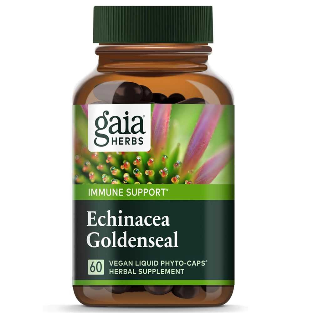 Gaia Herbs PRO Echinacea Goldenseal - 60 Capsules 35$