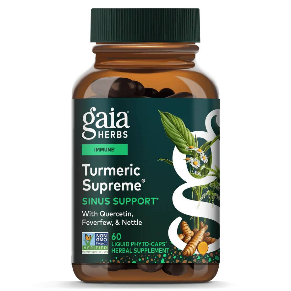 Gaia Herbs PRO Turmeric Supreme Sinus Support - 60 Capsules