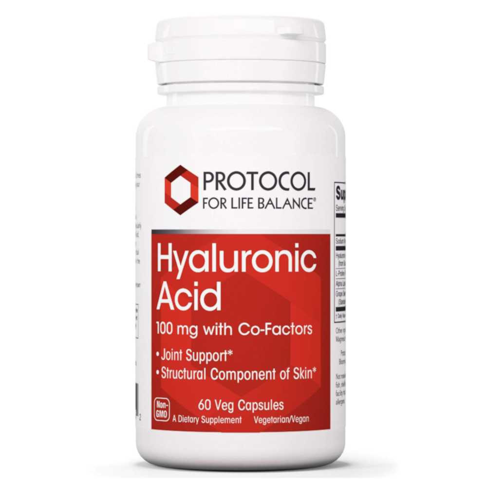 Protocol Hyaluronic Acid 100mg with Co-Factors - 60 Capsules 33$