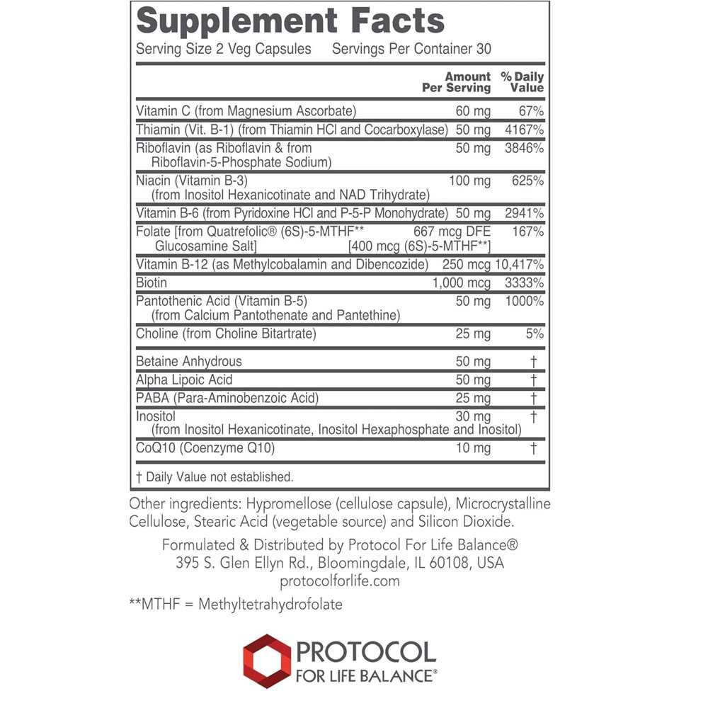 Protocol B Complex Neuro Factors - 60 Capsules