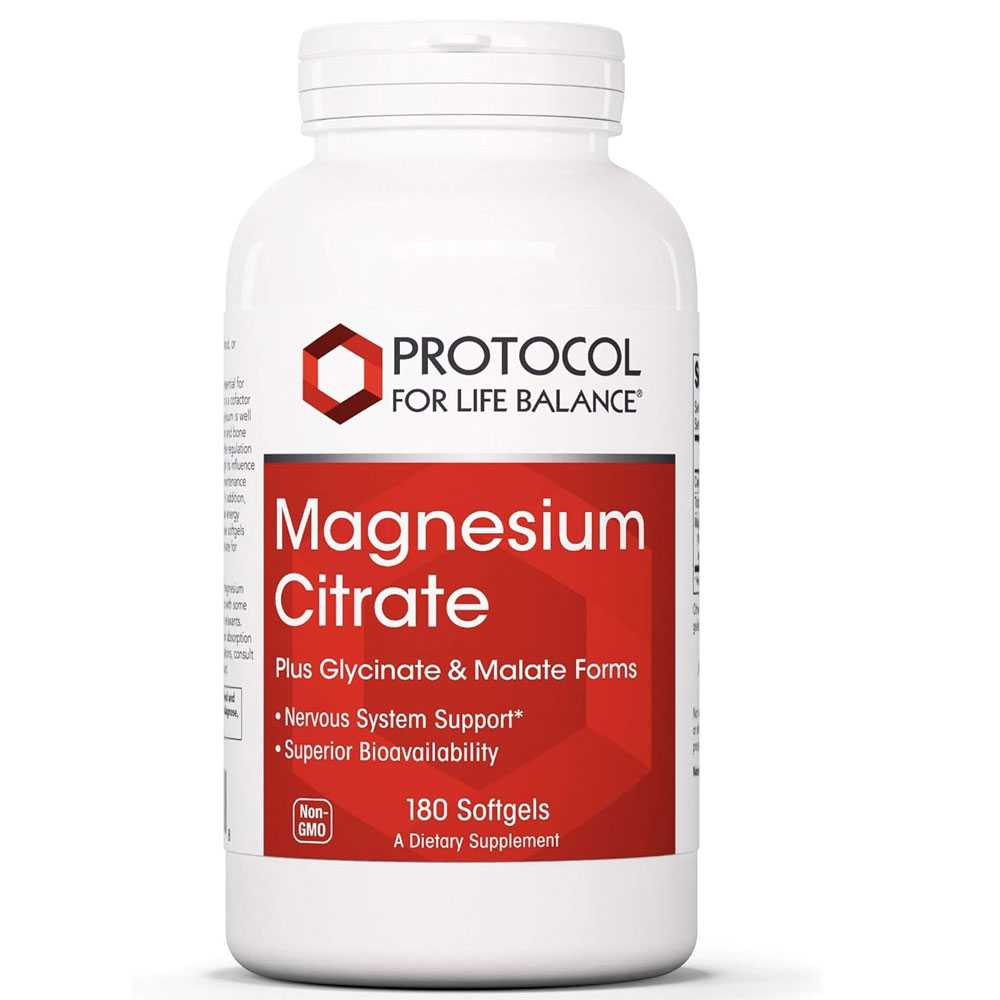 Protocol Magnesium Citrate Softgels - 180 Softgels