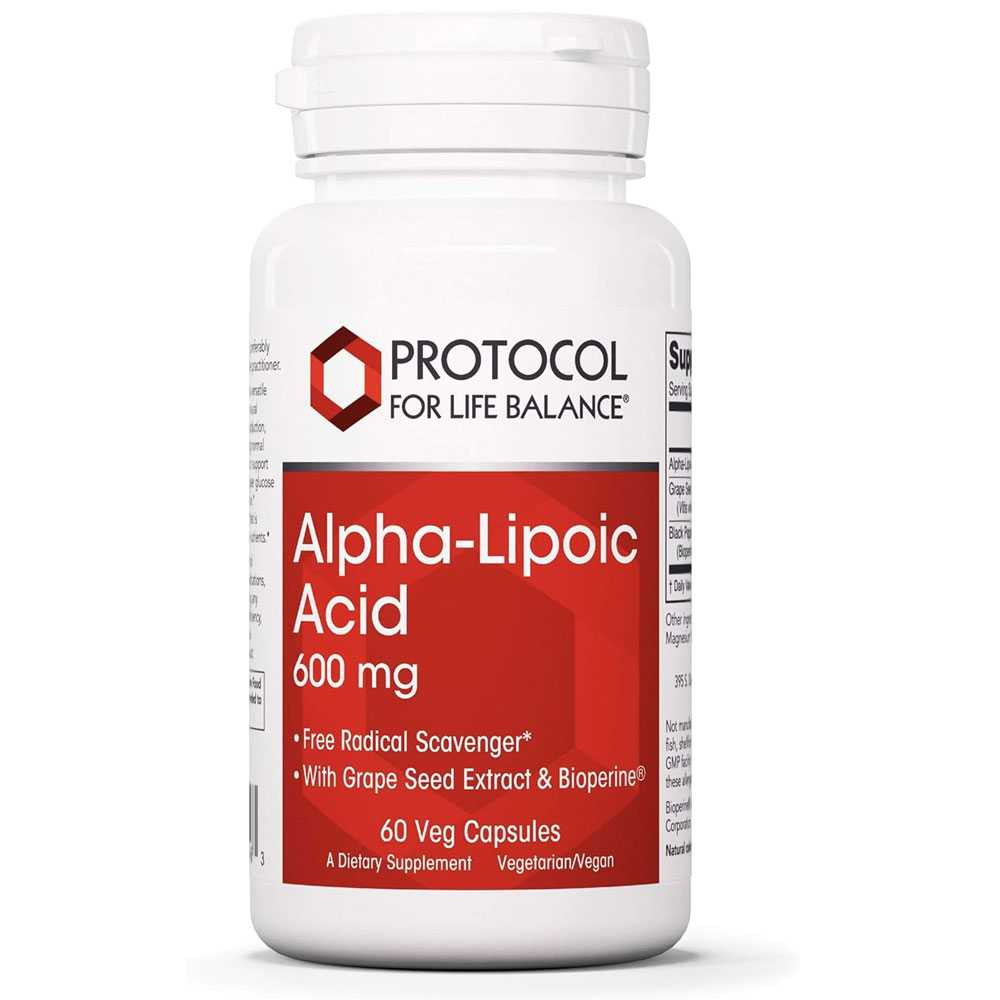 Protocol Alpha Lipoic Acid 600mg - 60 Capsules 31$
