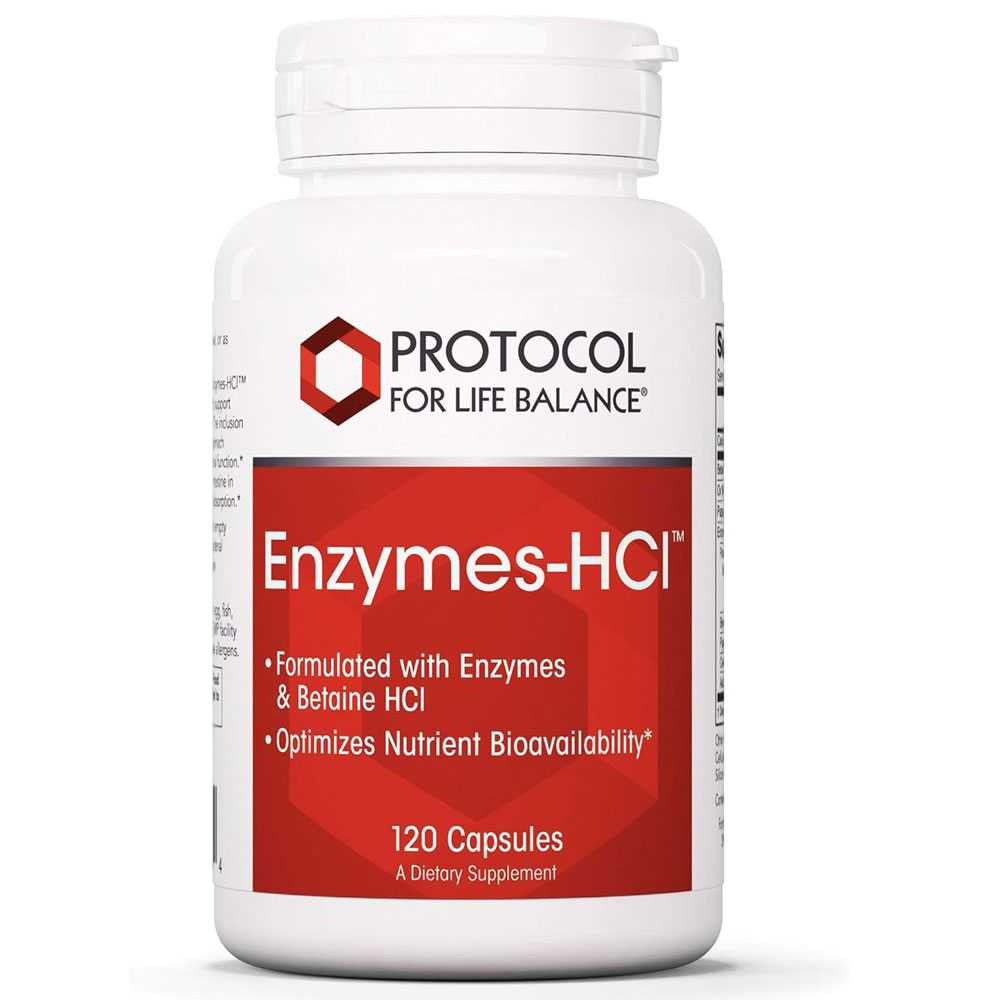 Protocol Enzymes-HCI - 120 Capsules 40$