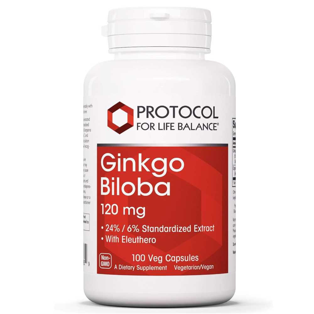 Protocol Ginkgo Biloba 120mg - 100 Capsules 24$