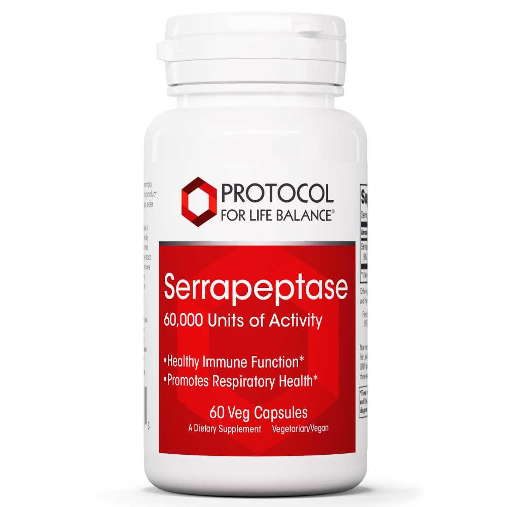 Protocol Serrapeptase 60000 Units of Activity - 60 Capsules